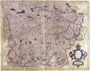Baijeri, Saksa (kaiverrus tekijältä Gerardus Mercator