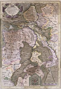 Hollanti ja Brabant, Belgia (kaiverrus tekijältä Gerardus Mercator