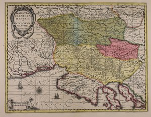 Karstia, Carniola, Histria et Windorum marchia tekijältä Gerardus Mercator