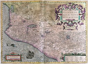 Meksiko (kaiverrus tekijältä Gerardus Mercator