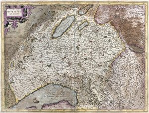 Genevestä koilliseen, Sveitsi (kaiverrus tekijältä Gerardus Mercator