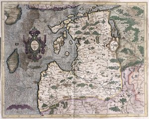 Pohjois-Itämeren alue, Riika, Latvia (kaiverrus tekijältä Gerardus Mercator