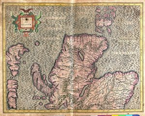 Etelä-Skotlanti, Iso-Britannia tekijältä Gerardus Mercator