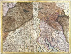 Sveitsi (kaiverrus tekijältä Gerardus Mercator