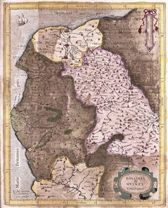 Rantaviiva Berckistä Gravelinesiin, Belgiaan (kaiverrus tekijältä Gerardus Mercator