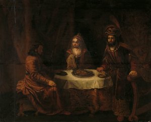 Ahasveruksen viha tekijältä Gerbrand van den Eeckhout (manner of)