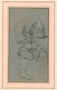 Tutkimus istuvasta miehestä, hahmolle maalauksessa, jossa on profeetta Elisa ja sunammilainen nainen Karmel-vuorella (kansallismuseo, Varsova inv. M.Ob.551 MNW) tekijältä Gerbrand van den Eeckhout