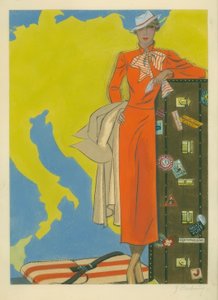 Damenmode 1932 / Reisekleid / Gerd Hartung