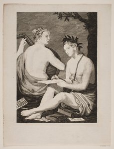 Terpsichore et Kalliope tekijältä Gerhard Ludvig Lahde