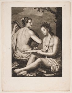 Terpsichore et Kalliope tekijältä Gerhard Ludvig Lahde