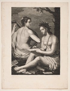 Terpsichore et Kalliope tekijältä Gerhard Ludvig Lahde
