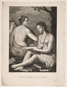 Terpsichore et Kalliope tekijältä Gerhard Ludvig Lahde