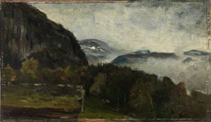 Øylon maisema sumussa tekijältä Gerhard Munthe