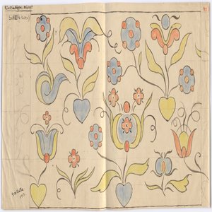 Oslo Kunstindustrimuseum: sali I (kadulle päin). Lehti nro 11 tekijältä Gerhard Munthe