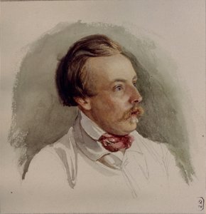 Taidemaalari Alexander von Kotzebuen muotokuva 1815-1889, 1840-luku tekijältä Gerhard Wilhelm Reutern von