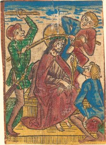 orjantappuroilla kruunattu Kristus tekijältä German 15th Century