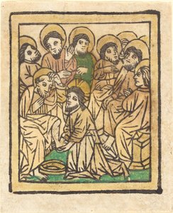 Kristus pesee apostolien jalkoja tekijältä German 15th Century