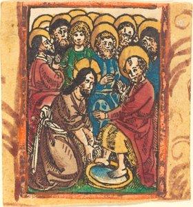 Kristus pesee apostolien jalkoja tekijältä German 15th Century