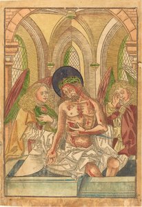 Kristus haudassa kahden enkelin kanssa tekijältä German 15th Century