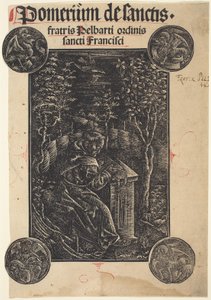 Fransiskaani, Pelbartus Temesvarista, puutarhassa tekijältä German 15th Century