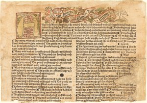 Alku A ja uudenvuoden toive tekijältä German 15th Century