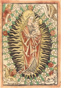 Madonna ja lapsi ruusukorissa tekijältä German 15th Century