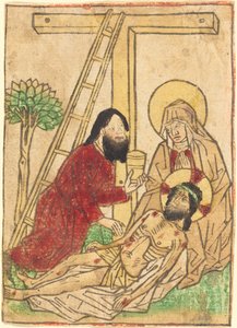 Pietà Pyhän Johanneksen kanssa tekijältä German 15th Century