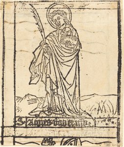 Pyhä Agnes [käänteinen] tekijältä German 15th Century