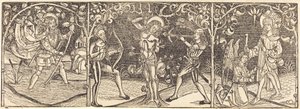 Pyhät Christopher, Sebastian ja Roche tekijältä German 15th Century