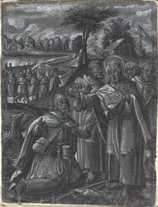 Kristus kiistelee lääkäreiden kanssa [recto] tekijältä German 16th Century