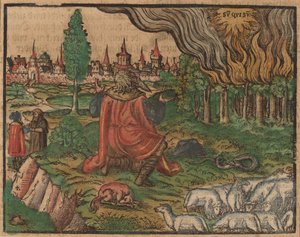 Mooses ja palava pensas tekijältä German 16th Century