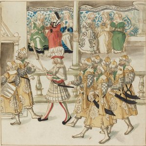 Parading Knights itämaisessa puvussa tekijältä German 16th Century