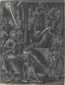 Kuninkaiden palvonta [recto] tekijältä German 16th Century
