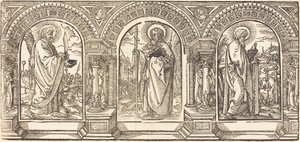 Kristus ja Hänen opetuslapsensa I tekijältä German 16th Century after Martin Schongauer