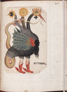 Python peräisin: Alchemical and Rosicrucian Compendium, noin 1760