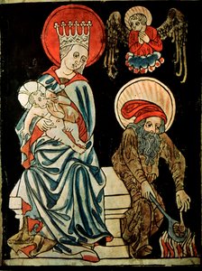 Lepää lennolla Egyptiin, c1410 tekijältä German Master