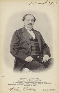 Baron de Flotow, saksalainen säveltäjä (1812-1883) (s/w-kuva) tekijältä German Photographer