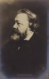 Ferdinand Freiligrath (1810-1876), saksalainen runoilija (s/w-kuva). tekijältä German Photographer
