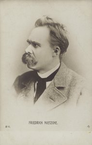 Friedrich Nietzche (1844-1900), saksalainen filosofi ja kirjailija (s/w-kuva). tekijältä German Photographer