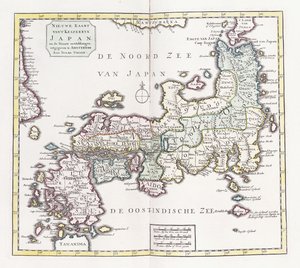 Japanin kartta vuodelta 1769 tekijältä German School