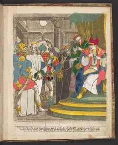 Sivu sarjasta kaiverruksia Jeesuksen Kristuksen elämästä, n. 1725 tekijältä German School