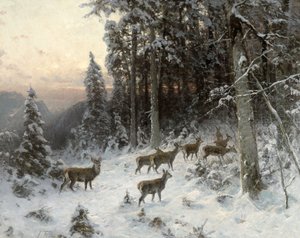 Talvi-ilta Schwarzwaldissa, noin 1880