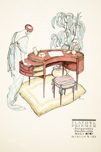 Flatow  Priemer, Antiques, mainos, Styl, pub.1922 (pochoir-painatus). tekijältä German School