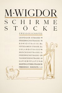 Mainos M. Wigdorille, Umbrella Stores, Styl, pub.1922 (pochoir print) tekijältä German School