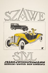 Mainos Szawelle (Szabo & Wechselmann), Styl, pub.1922 (pochoir print) tekijältä German School