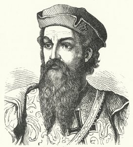 Afonso de Albuquerque, Goan herttua, portugalilainen kenraali ja Portugalin Intian varakuningas (kaiverrus) tekijältä German School