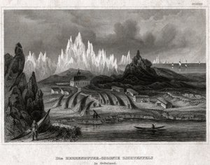 Akunnat, Grönlanti. (kaiverrus, n. 1850) tekijältä German School