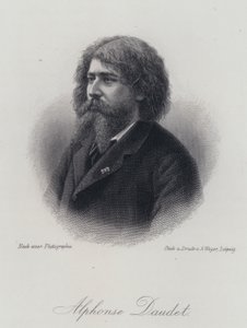 Alphonse Daudet, ranskalainen kirjailija (kaiverrus) tekijältä German School