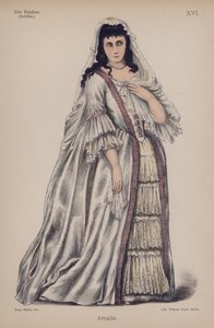Amalie, Friedrich Schillerin teoksesta Die Rauber (The Robbers) (värilitho) tekijältä German School
