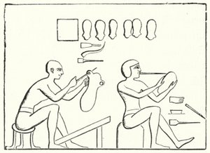 Muinaiset egyptiläiset suutarit (kaiverrus) tekijältä German School